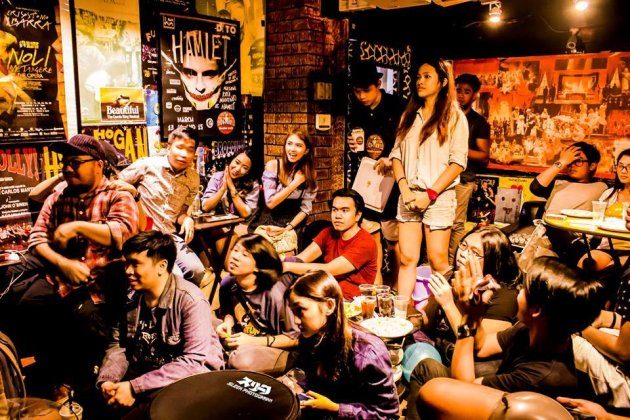 Audience gathered inside iChill Theater Cafe for the iChill Manila International Film Fest